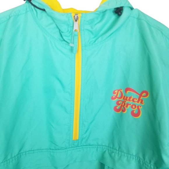 Dutch Brothers Mens M Green Long Sleeves 1/2 Zip P - Picture 2 of 9